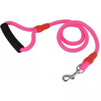 Correa de cuerda para perros ART 0084 medianos-grandes con mosquetón Rosa