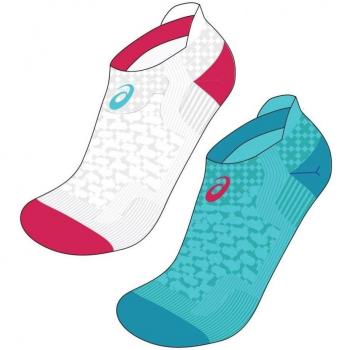 2PPK WOMENS SOCK TURQUOISE/REAL WHITE 2016 Asics I