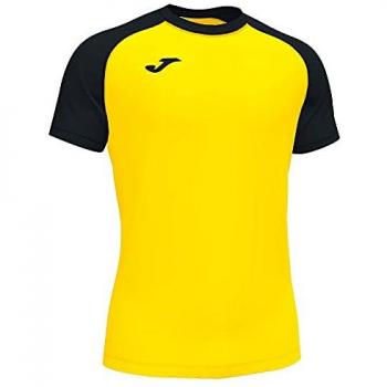 Camiseta Manga Corta Teamwork Amarillo-Negro Joma Unisex-Adulto 2XS