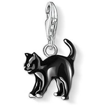 Thomas Sabo Sterling Silver Black Cat Charm 0701-007-11