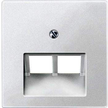 Placa Central Merten para Inserto UAE, 2-gang, Blanco Polar, Sistema M