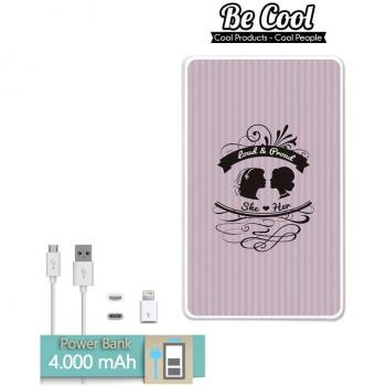 Becool® - Batería Externa Power Bank 4000 mah + Gratis 1 cable USB-MicroUsb