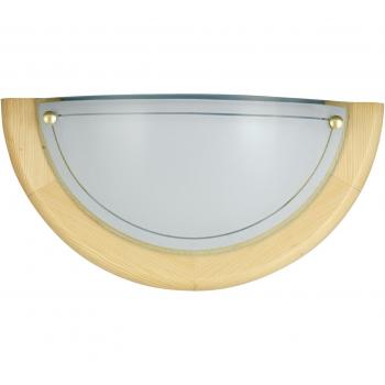 Aplique de Pared Rabalux UFO 30 cm E27 Cristal Natural Metal/Madera IP20