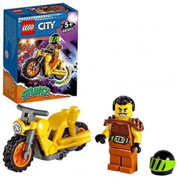LEGO 60297 City Stuntz Moto Acrobática: DemoliciónJuguete con Moto con Rueda de Inercia y Mini Figura del Piloto para Niños 5 años