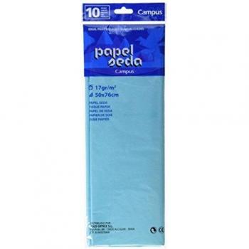 Makro Paper CT10-SBL - Papel de seda, bolsa de 10 hojas, color azul celeste