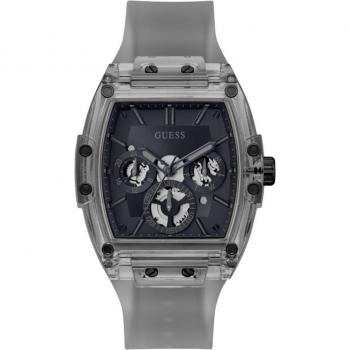 Reloj de Hombre Guess Phoenix GW0203G9 de Silicona con Correa Transparente y Multifuncional
