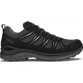 Lowa Innox Evo II GTX - Zapatillas de montaña para hombre, color negro y gris oscuro, talla 41.5, con tecnología GORE-TEX