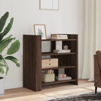 Aparador de madera multicapa de roble marrón 73,5x35x75 cm