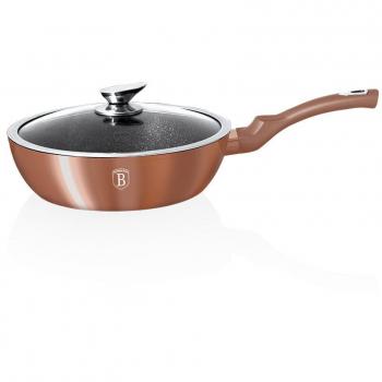 Berlinger Casa Sartén con Tapa de Cristal 24 cm Rose Gold Line BH de 1517