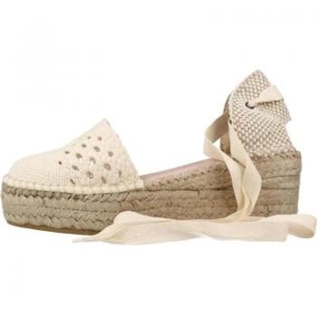 Alpargata Cuña Plataforma Crochet Natural Bohemio Verano MACARENA