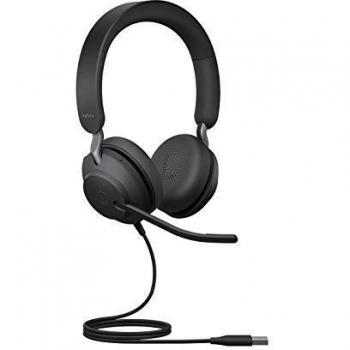 Auriculares Jabra Evolve2 40 UC Stereo con USB Tipo A y Micrófono Integrado, Color Negro