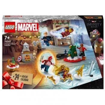 LEGO 76267 Marvel Calendario de Adviento de Los Vengadores 2023 con 24 Regalos Incl. Capitán América, Spider-Man, Iron Man y más Minifiguras de Superhéroes
