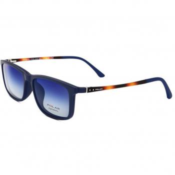 Polar 401 with Clip-On Polarized 420 Men's Eyeglasses Blue Size 55 - Blue Light Block Available