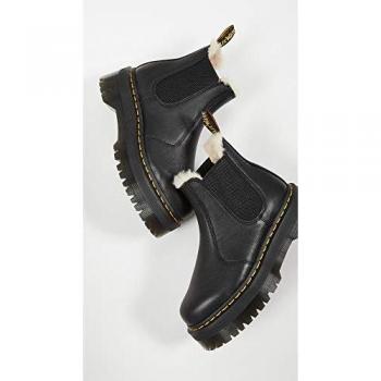 Dr. Martens 2976 Quad Platform Chelsea Boots, Women's Black Leather Size 8 US