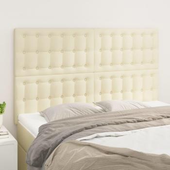 Cabeceros 4 unidades crema 72x5x78/88 cm en similpelle