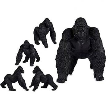 Figura Decorativa Gorila Negro de Resina - 30 x 36 x 45 cm - Originalidad para Tu Hogar