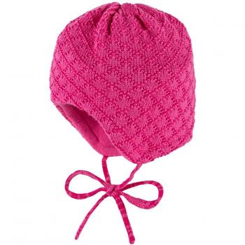 maximo Mütze, Ausgenäht, Bindeband, Rhombenstruktur, Sombrero para Bebés, Rosa