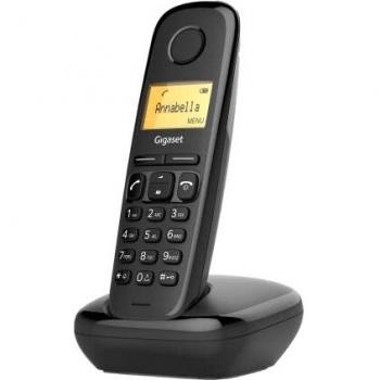 Gigaset A170 Teléfono Fijo DECT Inalámbrico, Pantalla Gráfica Iluminada, Agenda de 50 Contactos, Fácil de Usar, Modo ECO, Instalación Sencilla, Color Negro
