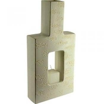 Gilde Escultura Color Blanco Sky para Vela o té luz único H ca 46,5 cm Cerámica Estilo rústico Inoxidable