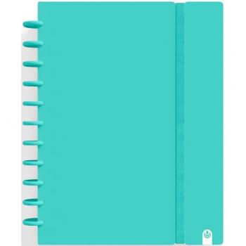CUADERNO INGENIOX A4 80H CUADRICULA MENTA PASTEL