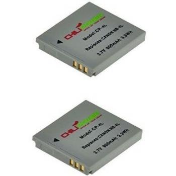 ChiliPower 2-Pack NB-4L (900mAh) Batería para Canon Digital IXUS 30, 40, 50, 55, 60, 65, 70, 75, 80 IS, i7, Powershot SD30, SD40, SD200, SD300, SD400, SD430, SD450, SD600, SD630, SD750, SD780 IS, SD940 IS, SD960 IS, SD970 IS, SD1000, SD1100 IS, SD1100 IS