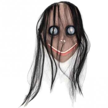 Máscara de Juego Siniestro - Partilandia, máscara de juego temática, diseño espeluznante, ideal para fiestas y Halloween, ajustable para diferentes tamaños de cabeza
