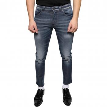 Dolce & Gabbana Men's Dark Blue Washed Cotton Skinny Jeans - Size XS