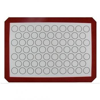 Homankit Alfombra de silicona para hornear sin palo / Estera de macarrones / Estera para galletas, Bandeja para hornear Borgona | 29.5x42cm Superficie blanca para media hoja | Reutilizable, flexible, antiadherente, fácil de limpiar el forro de la hoja de