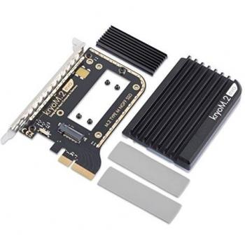 Aquacomputer Kryom. 2 EVO PCIe 3.0 x4 Adapter for M.2 NGFF PCIe Solid state – Key with Passive Cooler