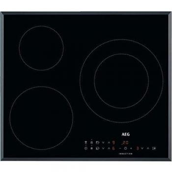 AEG ILB63306FB Placa inducción 3 zonas, Triple zona XL de 32cm, Función Pausa, Temporizador, Detección recipiente, Calentamiento rápido, Conexión automática, Control táctil independiente, Negro, 60 cm