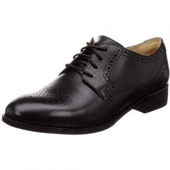 Clarks Netley Rose, Zapatos de Cordones Derby Mujer, Negro