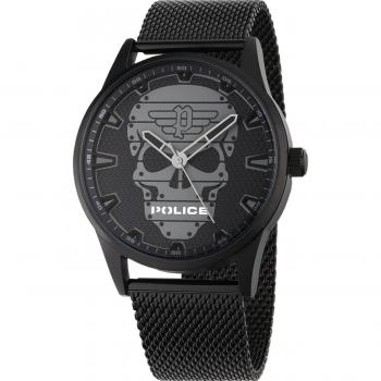 Police Rissington PEWJG2227901 Reloj para Hombre de Acero con Correa Negra