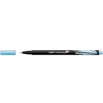 BIC – Lote de 5 bolígrafos de punta fina fina de 0,4 mm, color turquesa