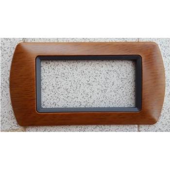 Placchette ABS Compatibles para Serie Living International - Madera Clara - 4 Foros