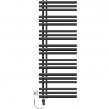 Radiador Eléctrico Toallero de Hierro Antracita 600x1600 mm con Elemento Calefactor 900W y Termostato Digital