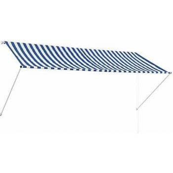 vidaXL Retractable Awning 300x150 cm Blue and White