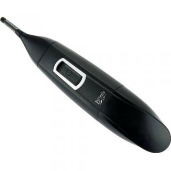 Perfilador Cortapelos Jata CN15B con Cuchilla de Acero Inoxidable, Especial para Nariz, Orejas y Cejas, Resistente al Agua, Incluye 2 Accesorios - Negro