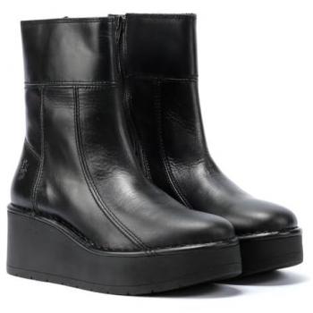 Fly London Hann Women's Black Leather Boots