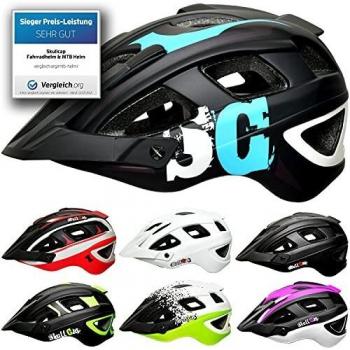 SkullCap® Casco Bici MTB - Uomo e Donna - con Visiero, Taglia M