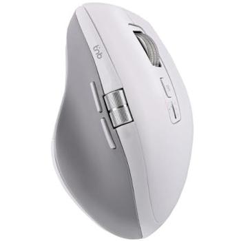 Ratón inalámbrico recargable T'nB INFINITEPRO - Bluetooth y USB-A, rueda desactivada, doble rueda, 7 botones, ergonómico - blanco