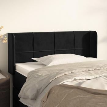 Cabecero de terciopelo negro 93x16x78/88 cm Vidaxl