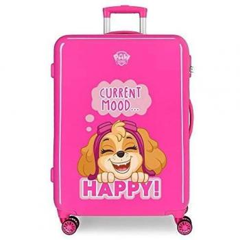 Maleta Mediana Patrulla Canina Playful rígida 68cm Fucsia