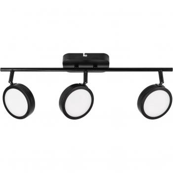 Foco de techo Lindby Neros, moderno, negro, 3 luces GX53, 55 cm, material hierro