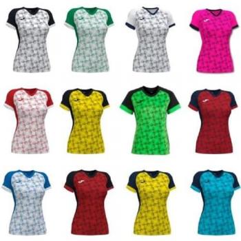 Joma Supernova III Women's Short Sleeve T-Shirt Black Fluorescent Green
