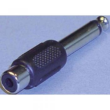 Adaptador de Audio E+P GS 10 6.35mm Mono (M) a RCA (F) Negro