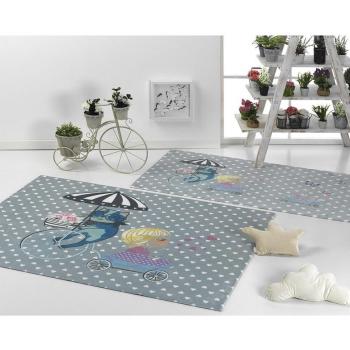 Mora Spain Alfombra Infantil Microfibra Antideslizante Diseño H09 - Alfombra infantil, color gris, material de microfibra, antideslizante