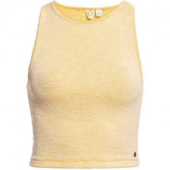 Top de mujer Roxy Never Ending Vacay, sin mangas, color amarillo, talla XL