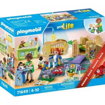 Playmobil MyLife Promo Pack 71649 Set Primera Infancia - Paquete Promocional De Inicio Para La Primera Infancia, Incluyendo Cinco Figuras, Torre de Juegos, tobogán y Muchos Accesorios adorables, Jugu