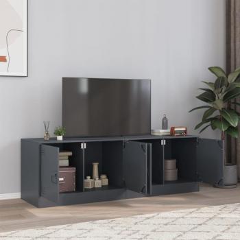 Muebles de TV 2 piezas antracita 67x39x44 cm en acero