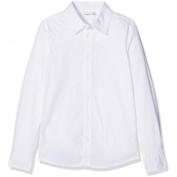 NAME IT Nitfred Ls Slim Shirt M Nmt Noos, Blusa para Niños, Blanco